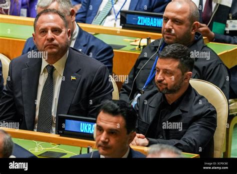 Ukraine President Volodymyr Zelenskyy Listens As President Donald Trump Addresses The 80th
