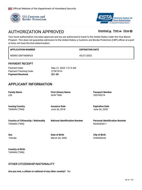 Official ESTA Application Website, U.S. Customs and Border Protection ...