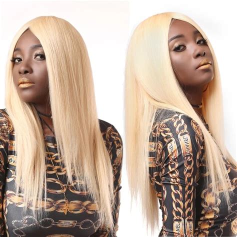 Ms Love Blonde Lace Frontal Wig Straight Lace Front Human Hair