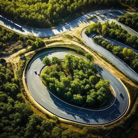 Premium Photo Aerial View Of Small Racing Track