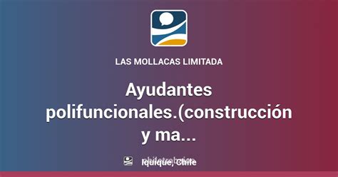 Ayudantes polifuncionales construcción y mantención Iquique