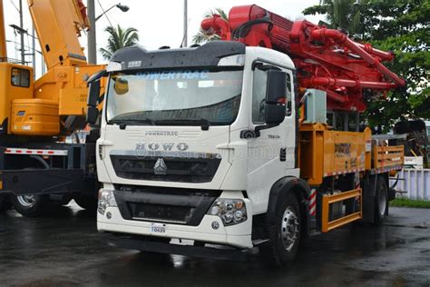 Howo Pump Crete Truck at Philconstruct in Pasay, Philippines Editorial ...