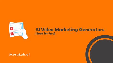 Ai Video Marketing Generators Start For Free