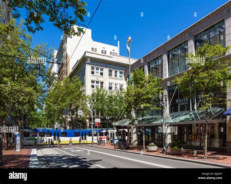 Southwest 5th Avenue At Pioneer Place In Downtown Portland Oregon Usa