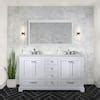 Lexora Dukes In W X In D White Double Bath Vanity Without Top