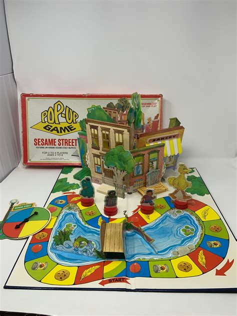 Vintage Whitman Sesame Street Pop Up Board Game 1982 Etsy