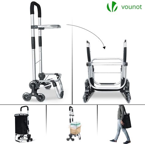 Vounot Chariot De Courses Roues En Aluminium Avec Compartiment