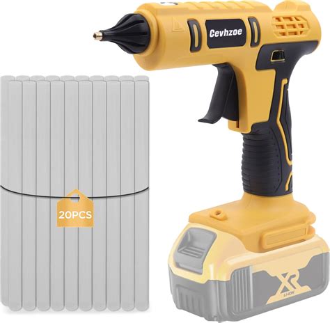 Amazon Cordless Hot Glue Gun For DeWalt V Lithium Ion Battery With Pcs Glue