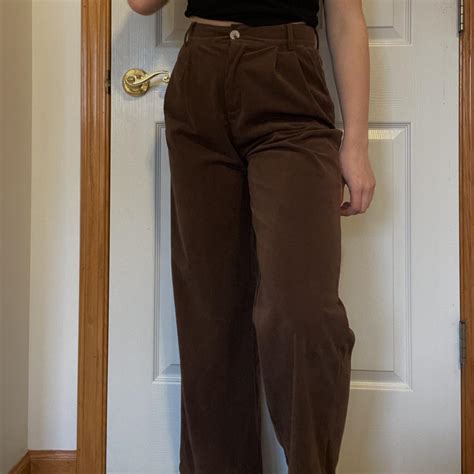 Dazy Chocolate Brown Corduroy Pants Size M Inseam Depop