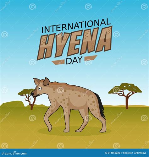 Vector Graphic of International Hyena Day. Stock Vector - Illustration