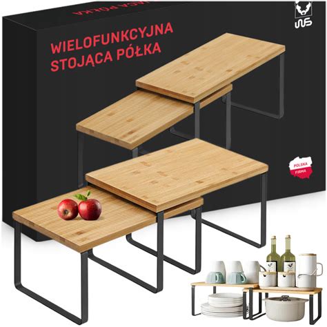 Półka kuchenna Wielofunkcyjna 2 szt Stojąca Do szafki Na blat Na