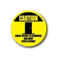 Shop Ergomat Durastripe Circle Sign Caution Door Opens To Common