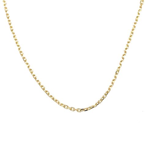 Diamond Cut Rolo Style Chain In 10K Yellow Gold 600 16514