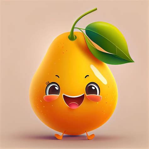 Ai Generativo De Personaje De Dibujos Animados De Mango Lindo 3d Foto