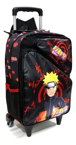 Mochila Infantil Naruto Uzumaki Rodinha G Design Para Ni Os Color Rojo