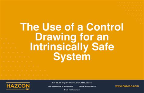 The Use Of A Control Drawing For An Intrinsically Safe System Hazcon Inc