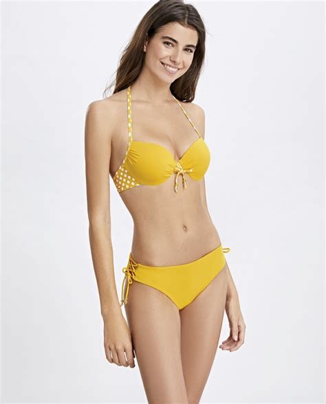 Top Bikini Copa B B Sica Con Aro Amarillo Bikini Bikini