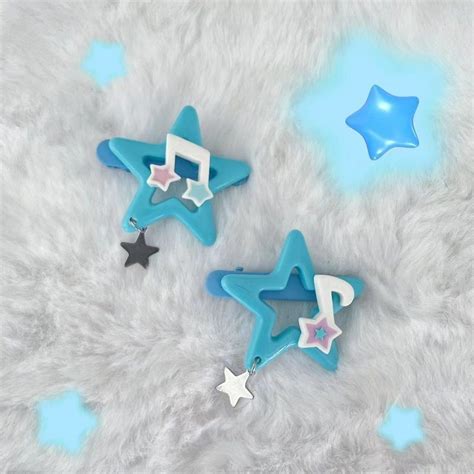 Y K Millennium Hot Girl Five Pointed Star Note Hairpin Cute Dopamine Ya Culture Niche Lolita