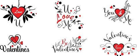 Card invitations. Valentines day. Love invitations. 18815820 Vector Art ...