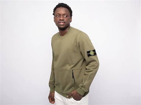 Купить Свитшот Stone Island цвет Зеленый купить по цене 3950 рублей в ...