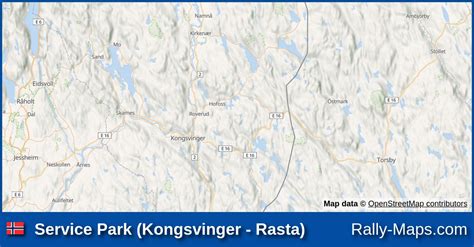 Service Park Kongsvinger Rasta Stage Map Rally Finnskog Norway