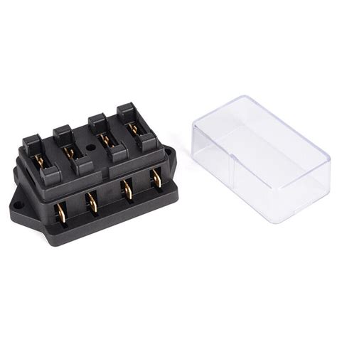 Car 4 Way Circuit Standard ATO Blade Fuse Box Block Holder 12V 24V 4