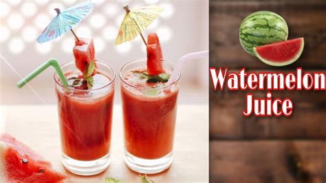 Refreshing Homemade Watermelon Juice Watermelon Mojito Summer Drink Recipe तरबूज का शरबत