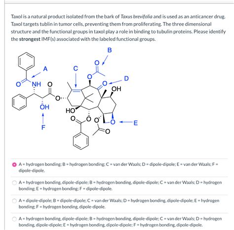 Solved Taxol Is A Natural Product Isolated From The Bark Of Chegg