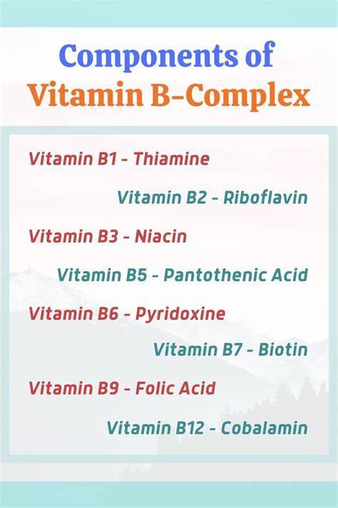 8 Components of Vitamin B-Complex