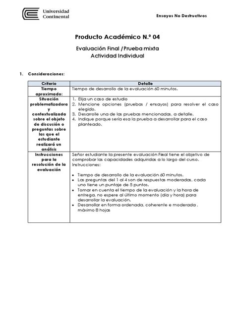 Prueba Mixta Evaluacion Final Pdf Evaluación