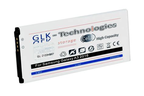 GLK TECHNOLOGIES Akku für Samsung Galaxy A3 2016 SM A310F EB BA310ABE