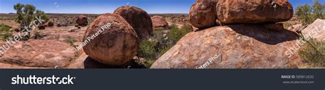 Devils Marbles Panorama Sacred Aboriginal Site Stock Photo 589812632 ...