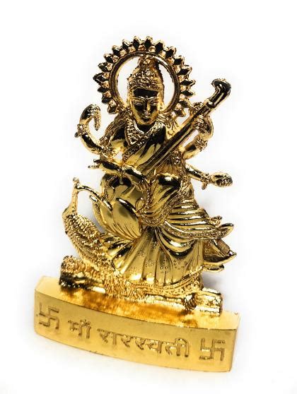 Blissful Decors Handicraft Small maa Saraswati Vidya Devi Idol Metal ...