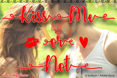 Kiss Me Or Not Font · 1001 Fonts