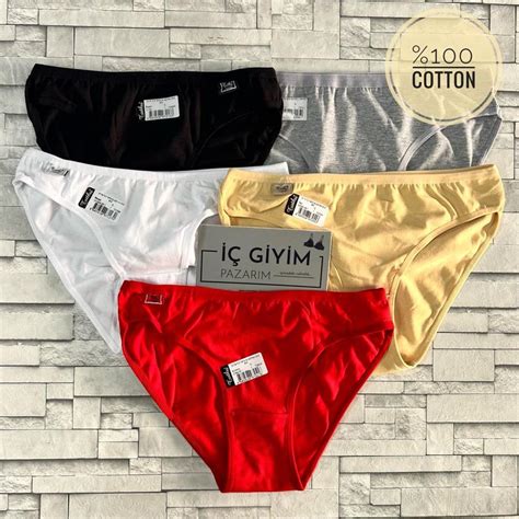 Tutku Bayan Elastan Düz Bikini Külot