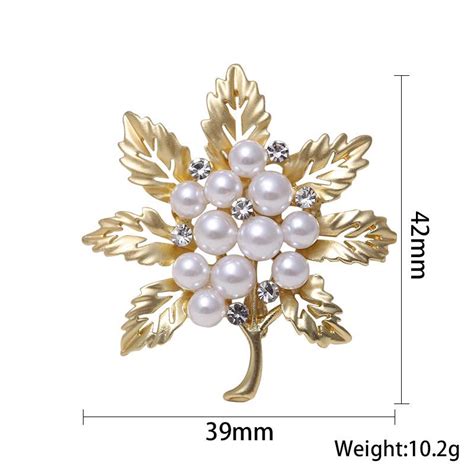 Cheap Fashion Women Big Brooches Imitation Pearls Rhinestones Wedding