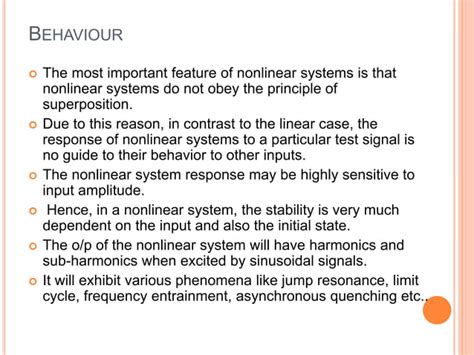 Nonlinear systems | PPT | Free Download