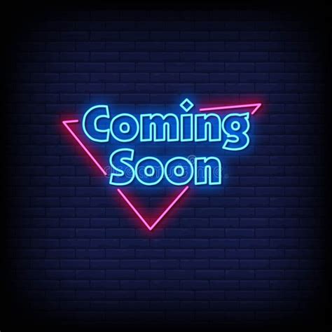 Coming Soon Neon Signs Style Text Vector Stock Vector Illustration Of