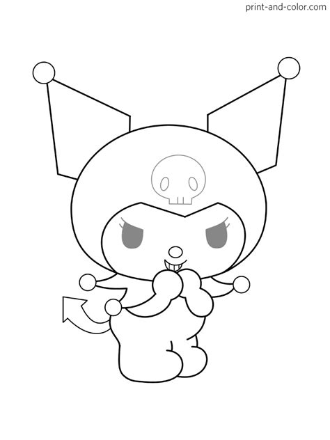 Kuromi Coloring Pages Print And