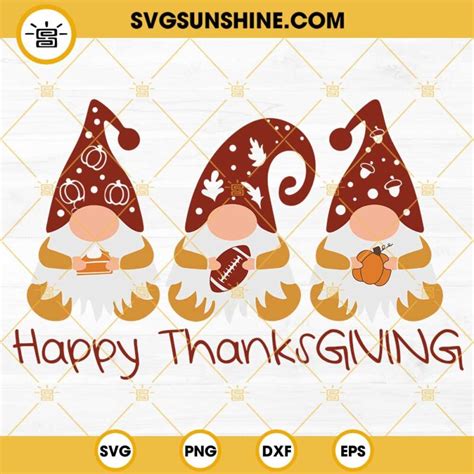 Gnomes Thanksgiving Svg Gnome Fall Svg Gnome Pumpkin Svg Football