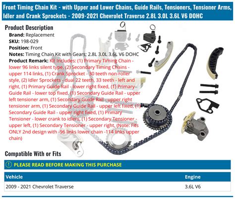 Chevrolet Traverse Timing Chain Replacement Front