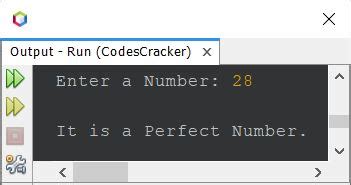 Perfect Number Program In Java