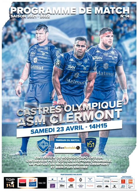 Calaméo CO ASM Programme de match n14 saison 2021 2022