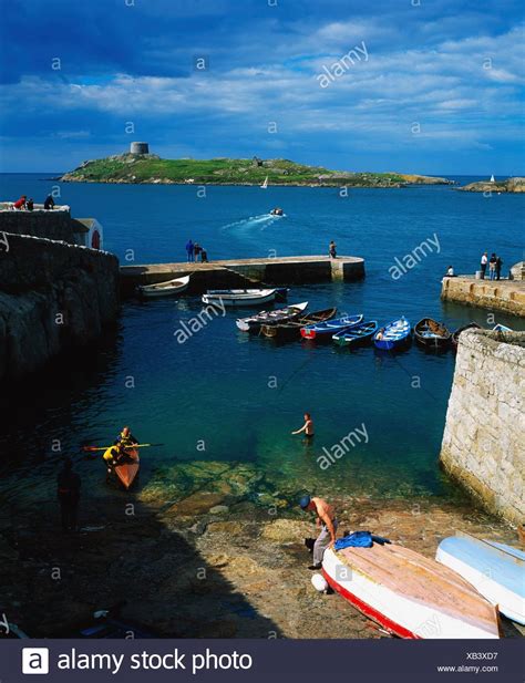 Dalkey Co Island Dublin Ireland People Boating In High Resolution Stock