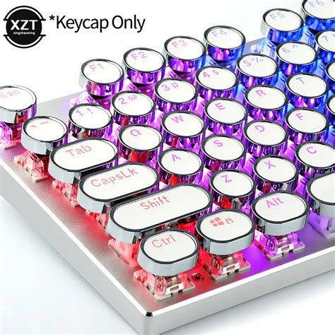 104 Key Mechanical Gaming Hot Swap Keyboard Set With Backlit Translucent Characters And Punk