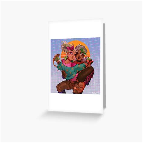 Glamrock Chica And Roxy Fnaf Security Breach Greeting Card For Sale By Cinnavee Redbubble