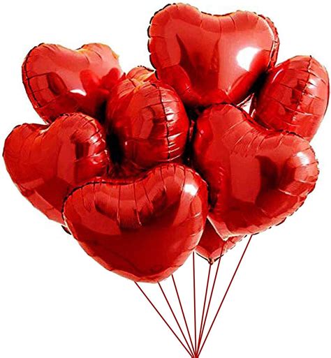 Zoll Herz Folienballon St Ck Herz Rot Luftballons