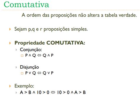 Propriedades Comutativa Distributiva E Leis De De Morgan Central De