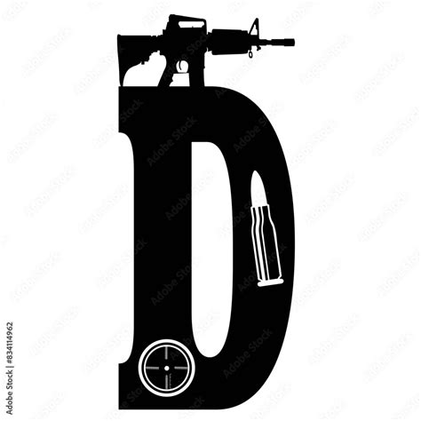 Gun Alphabet Font Letters Svg Second Amendment Dad Rifle 2nd