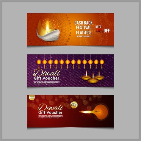 Premium Vector Bright Diwali Banners